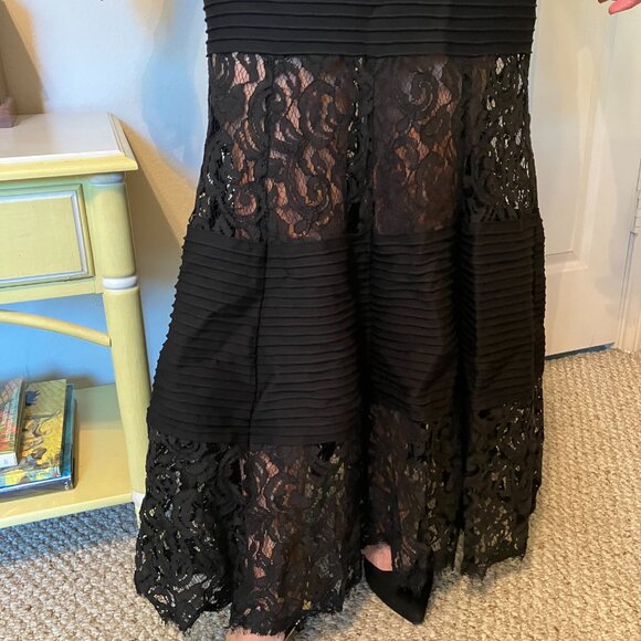 Tadashi Shoji Black Dress Lace - Picture 3 of 5